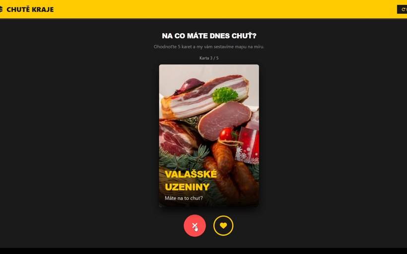 Ukázka projektu Chute kraje