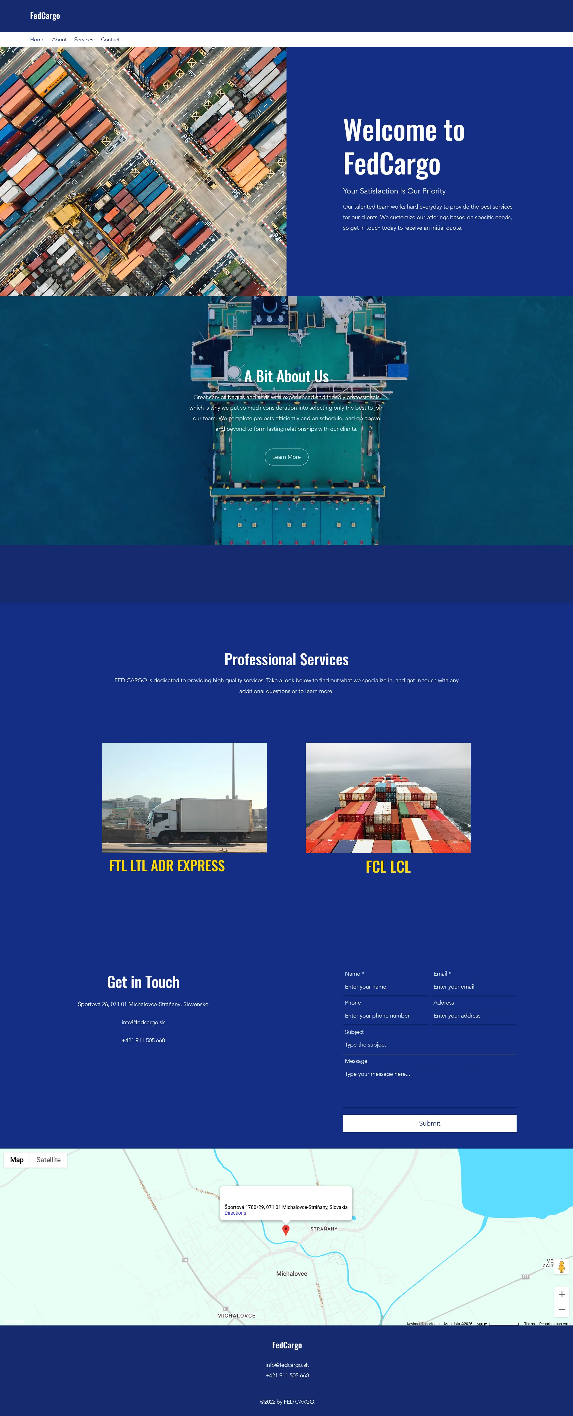 Ukázka projektu FedCargo